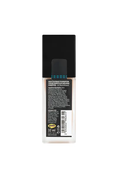  تصویر 3 : کرم پودر با پوشش بالا High Coverage Foundation 165 Bare Almond بادامی روشن لایکد LYKD 