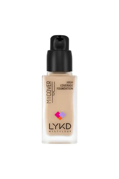  تصویر 1 : کرم پودر با پوشش بالا High Coverage Foundation 167 Butter Fair بژ روشن creamy لایکد LYKD 