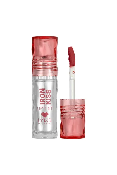 تینت لب و لیپ گلاس رنگی Iron Kiss 625 Red Reactor قرمز پررنگ لایکد LYKD