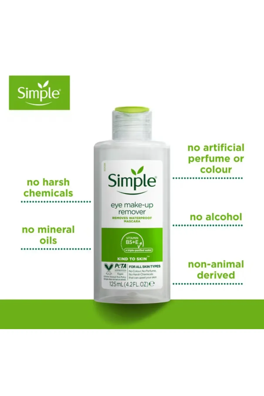 آرایش پاک کن چشم سیمپل Simple مناسب پوست حساس و ناحیه ظریف اطراف چشم آرایش پاک کن چشم سیمپل Simple مناسب پوست حساس و ناحیه ظریف اطراف چشم
