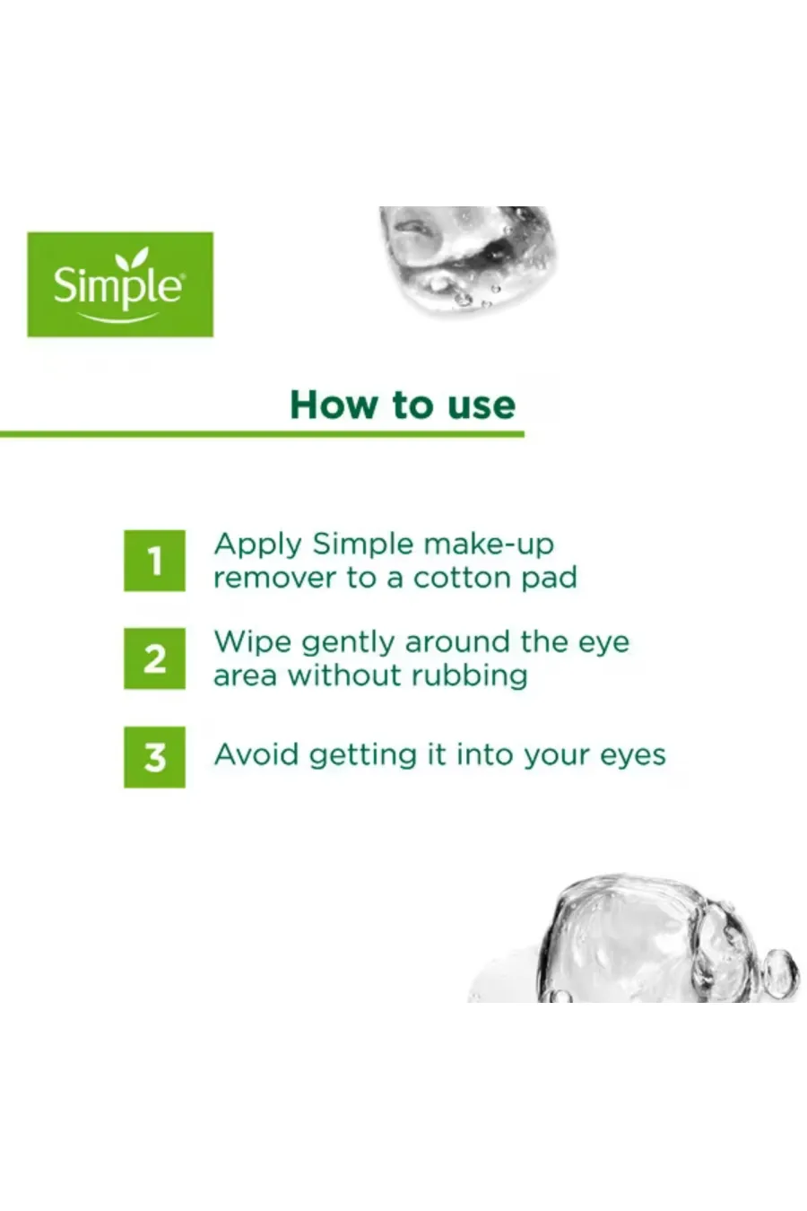 نحوه استفاده از آرایش پاک کن چشم Kind to Skin سیمپل Simple با پد پنبهای نحوه استفاده از آرایش پاک کن چشم Kind to Skin سیمپل Simple با پد پنبهای