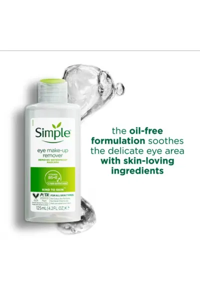  تصویر 1 : Simple سیمپل Kind to Skin آرایش پاک کن چشم  