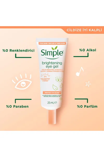  تصویر 1 : ژل کرم دور چشم رفع تیرگی و سیاهی دور چشم سیمپل Simple 