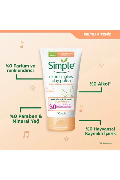  تصویر 1 : اسکراب روشن کننده پوست صورت سیمپل Simple 