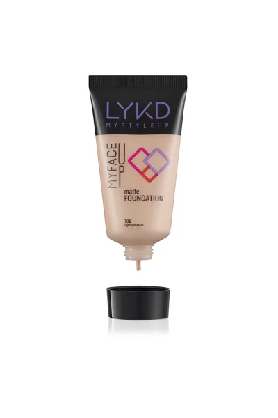 تصویر 2 : کرم پودر مات 106 Light Porcelain پرسلانی روشن با پوشش یکدست لایکد LYKD 