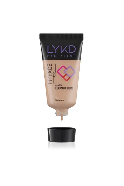  تصویر 2 : کرم پودر مات 121 Creamy Beige بژ کرمی با پوشش یکدست و طبیعی لایکد LYKD 