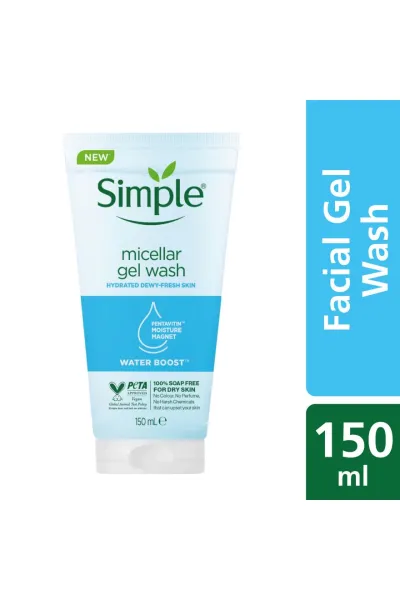 خرید و قیمت ژل شوینده آبرسان میسلار Simple WATER BOOST سیمپل اصل