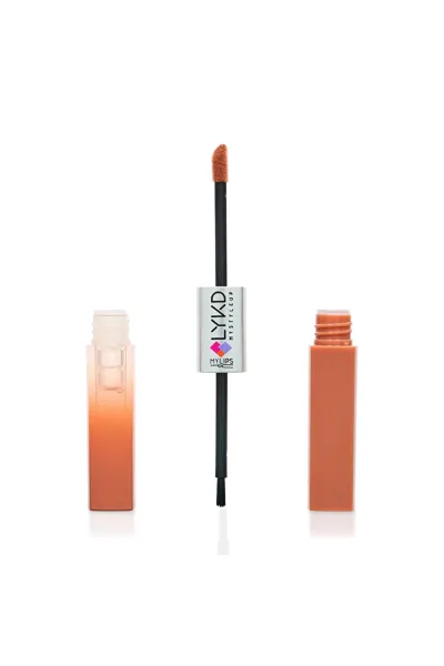  تصویر 1 : رژ لب و براق‌کننده دوطرفه 213 Peach Nude هلویی نود با جلوه جذاب لایکد LYKD 