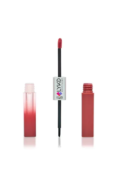  تصویر 1 : رژ لب و براق‌کننده دوطرفه 564 Dusty Rose صورتی چرک با جلوه جذاب لایکد LYKD 