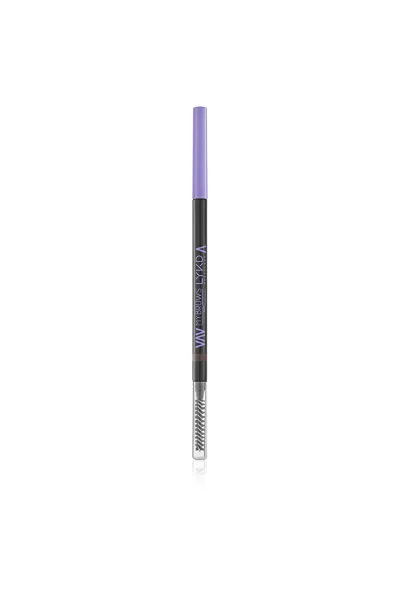  تصویر 3 : مداد ابرو میکرو Micro Eyebrow Pencil 161 Dark Brown قهوه‌ای تیره دقیق لایکد LYKD 