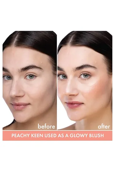  تصویر 4 : هایلایتر قطره‌ای Dewy Face Drops Peachy Keen هلویی درخشان با جلوه شبنم‌گون دبالم The balm 