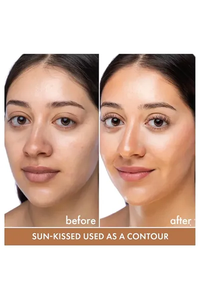  تصویر 4 : هایلایتر قطره‌ای Dewy Face Drops Sun Kissed برنزه طلایی با جلوه شبنم‌گون دبالم The balm 