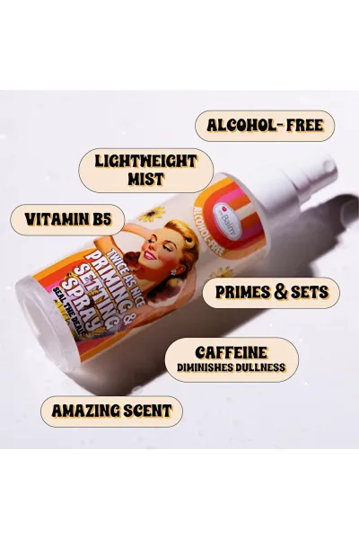  تصویر 2 : اسپری پرایمر و فیکس Twice as Nice Priming Setting Spray برای ماندگاری آرایش دبالم The balm 
