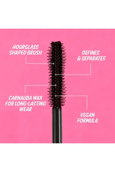  تصویر 2 : ریمل مژه Big Fan Defining Black مشکی با تفکیک و حالت‌دهی دقیق دبالم The balm 