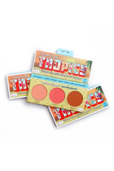  تصویر 2 : پالت رژگونه Voyage Tropics Blush Palette با رنگ‌های گرم استوایی دبالم The balm 