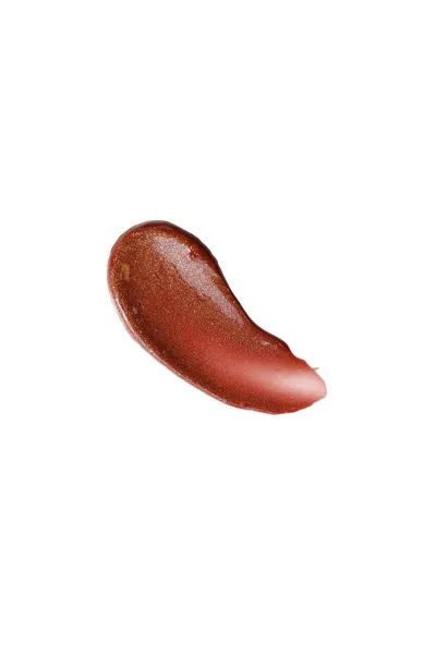  تصویر 1 : برق لب Saddle قهوه‌ای کاراملی براق با جلوه درخشان و طبیعی دبالم The balm 