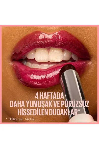  تصویر 4 : بالم لب رنگی 08 Acai Glaze بنفش توتی با شی باتر و هیالورونیک اسید میبلین نیویورک Maybelline New York 