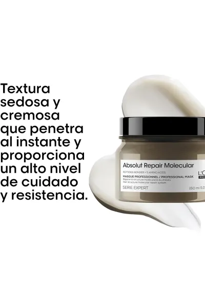  تصویر 1 : ماسک مو پروفشنال Absolut Repair Molecular ترمیم‌کننده و احیاکننده موهای آسیب‌دیده و خشک لورال پاریس L'Oreal Paris 