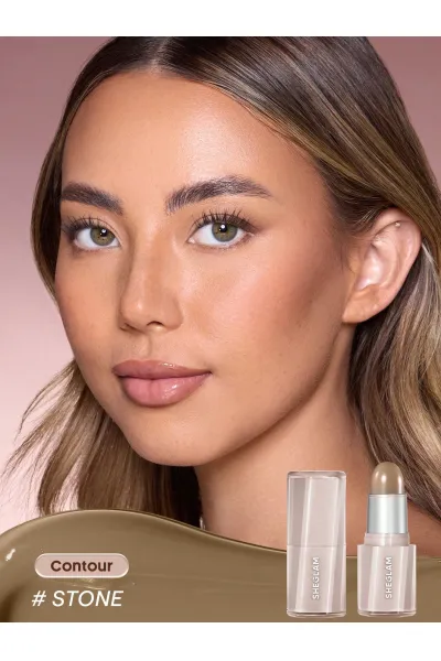 تصویر 9 : استیک کانتور و برنزر کره‌ای Buttery Buff در رنگ Stone قهوه‌ای سنگی شیگلم Sheglam 