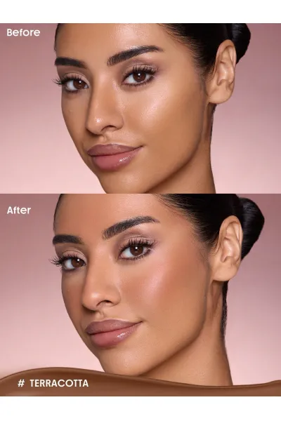  تصویر 1 : استیک کانتور و برنزر کره‌ای Buttery Buff در رنگ Terracotta سفالی terracotta شیگلم Sheglam 