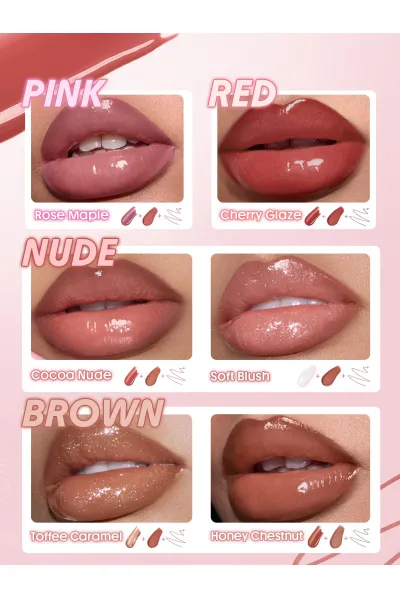  تصویر 5 : ست سه‌تایی آرایش لب Cocoa Nude با رنگ قهوه‌ای نود کاکائویی شیگلم Sheglam 