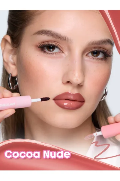  تصویر 6 : ست سه‌تایی آرایش لب Cocoa Nude با رنگ قهوه‌ای نود کاکائویی شیگلم Sheglam 