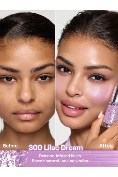  تصویر 1 : رژگونه مایع سرمی مغذی Bubble Dew در رنگ 300 Lilac Dream یاسی رویایی شیگلم Sheglam 