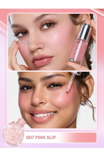  تصویر 2 : رژگونه مایع سرمی مغذی در رنگ 007 Pink Slip صورتی لطیف شیگلم Sheglam 