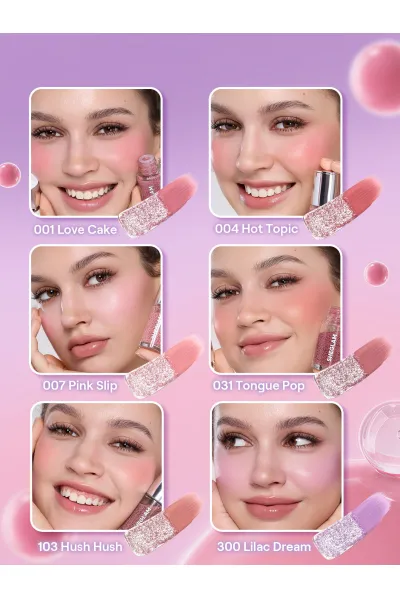  تصویر 4 : رژگونه مایع سرمی مغذی Bubble Dew در رنگ 004 Hot Topic صورتی داغ شیگلم Sheglam 