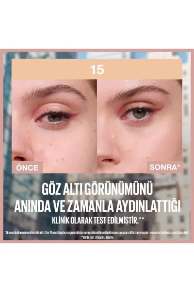  تصویر 2 : کانسیلر سرم کافئین و پپتید با پوشش کامل Warm Light Beige بژ روشن گرم میبلین نیویورک Maybelline New York 
