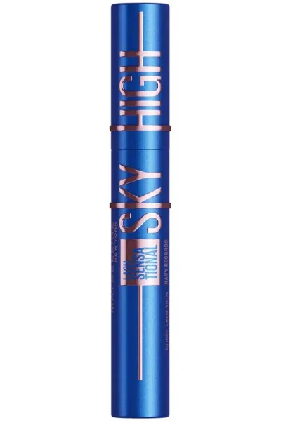  تصویر 1 : ریمل بلندکننده و حجم‌دهنده مژه Sky High رنگ Navy Blue آبی سرمه‌ای میبلین نیویورک Maybelline New York 