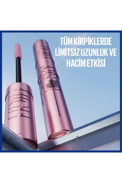  تصویر 3 : ریمل بلندکننده و حجم‌دهنده مژه Sky High رنگ Navy Blue آبی سرمه‌ای میبلین نیویورک Maybelline New York 