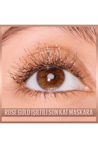  تصویر 6 : ریمل بلندکننده و حجم‌دهنده مژه Rose Gold Glitz  رنگ رزگلد میبلین نیویورک Maybelline New York 