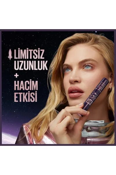  تصویر 4 : ریمل بلندکننده و حجم‌دهنده مژه Sky High با رنگ Plum Twilight بنفش آلو میبلین نیویورک Maybelline New York 