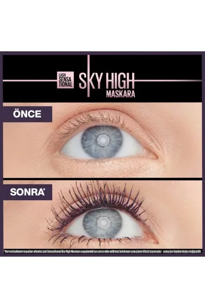  تصویر 5 : ریمل بلندکننده و حجم‌دهنده مژه Sky High با رنگ Plum Twilight بنفش آلو میبلین نیویورک Maybelline New York 