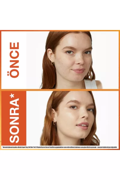  تصویر 3 : کرم پودر مایع اسکین تینت ویتامین C پوشش بالا 05.5 Nude نود میبلین نیویورک Maybelline New York 