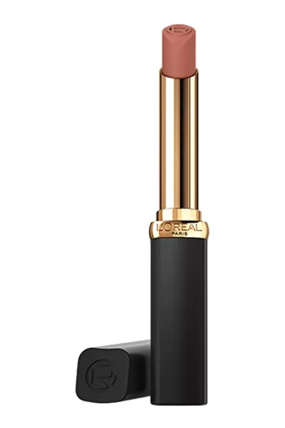 رژ لب مات حجم‌دهنده 520 Nude Defiant قهوه‌ای طبیعی و جذاب لورال پاریس L'Oreal Paris