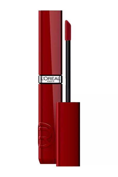 خرید و قیمت رژ لب مایع براق ماندگار 520 Berry Bordeaux، رنگ قرمز جذاب L'Oreal Paris لورال پاریس اصل