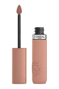 رژ-لب-مایع-مات-بادوام-105-Breakfast-In-Bed-رنگ-قهوه‌ای-روشن-لورال-پاریس-L'Oreal-Paris