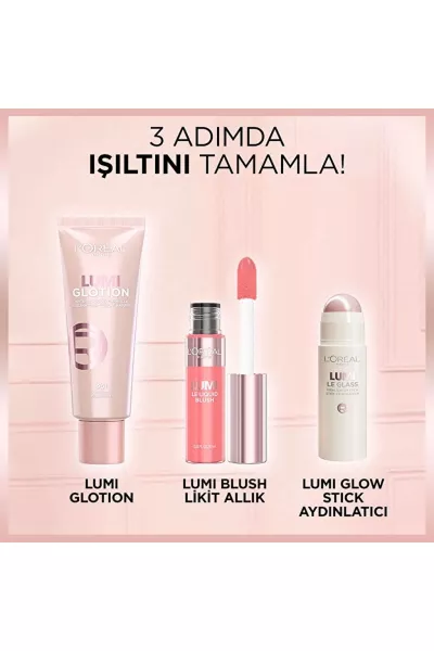  تصویر 4 : رژگونه مایع 630 Glowy True Rose صورتی درخشان با جلوه‌ای طبیعی لورال پاریس L'Oreal Paris 