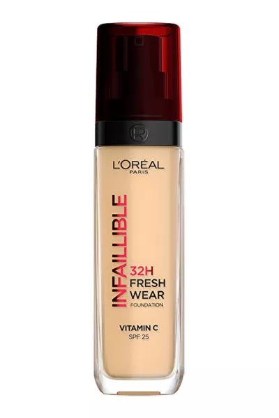 خرید و قیمت کرم پودر ۳۲ ساعته با ویتامین C، رنگ 125 Naturel Rose (رز طبیعی) L'Oreal Paris لورال پاریس اصل