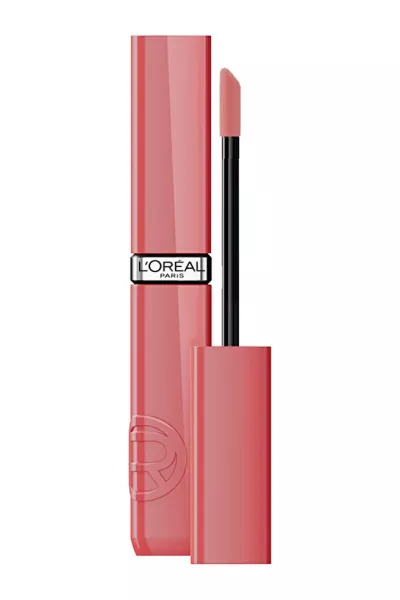 خرید و قیمت رژ لب مایع براق با ماندگاری طولانی 600 Le Nu Rose، صورتی L'Oreal Paris لورال پاریس اصل