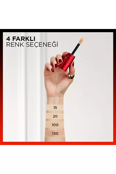  تصویر 7 : کرم پودر پوشش‌دهنده تمام‌روز رنگ 130 Cool Undertone با تناژ سرد لورال پاریس L'Oreal Paris 