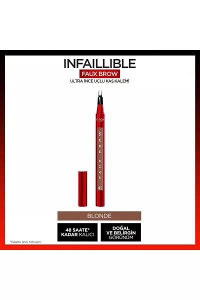  تصویر 1 : مداد ابرو با نوک فوق‌العاده ظریف رنگ Blonde قهوه‌ای بلوند لورال پاریس L'Oreal Paris 