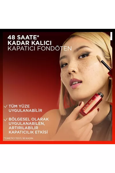  تصویر 3 : کرم پودر کاور بالا و ماندگار با تناژ گرم شماره 100 Sıcak Alt Ton لورال پاریس L'Oreal Paris 