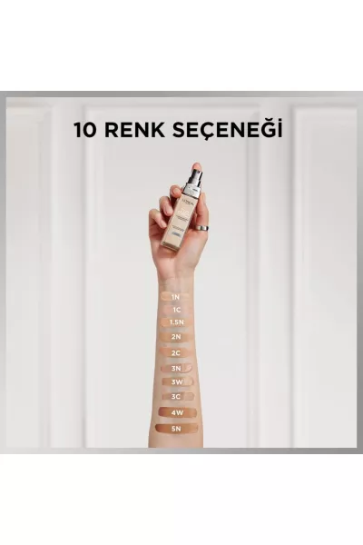  تصویر 8 : کرم پودر مراقبتی با پوشش طبیعی 0.5N Neutral رنگ روشن با تناژ خنثی لورال پاریس L'Oreal Paris 