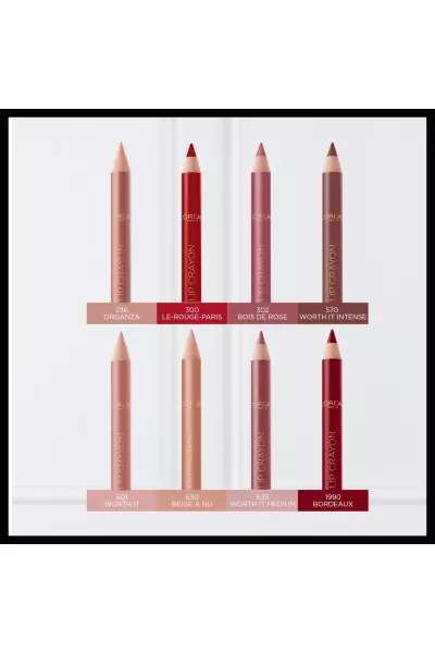  تصویر 3 : مداد لب 570 Worth It Intense قهوه‌ای برای فرم‌دهی و ماندگاری رنگ لب لورال پاریس L'Oreal Paris 