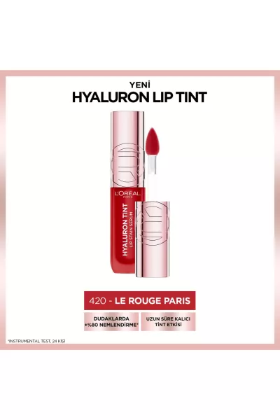 خرید و قیمت تینت لب هیالورونیک 420 Le Rogue Paris رنگ قرمز با آبرسانی L'Oreal Paris لورال پاریس اصل