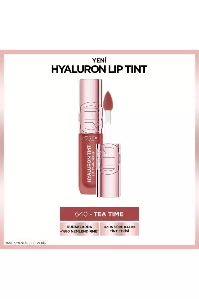  تصویر 1 : تینت لب 640 Tea Time قرمز با جلوه طبیعی و آبرسانی هیالورونیک لورال پاریس L'Oreal Paris 