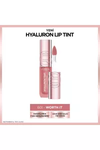 تینت-لب-آبرسان-هیالورونیک-601-Worth-It-رنگ-صورتی-طبیعی-و-ملایم-لورال-پاریس-L'Oreal-Paris